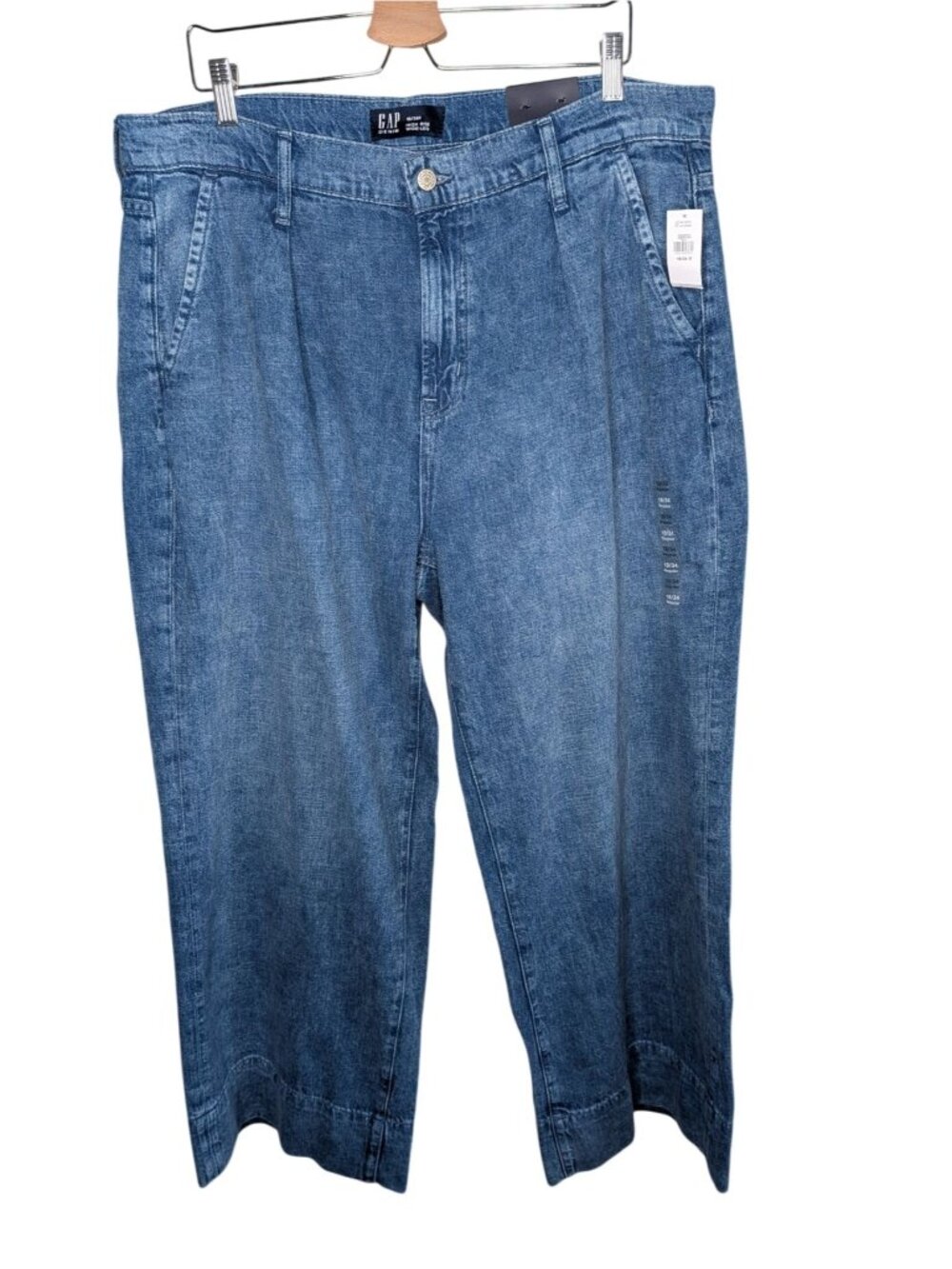 Gap Womens High-Rise Wide-Leg Jeans 18/34R 100% Cotton